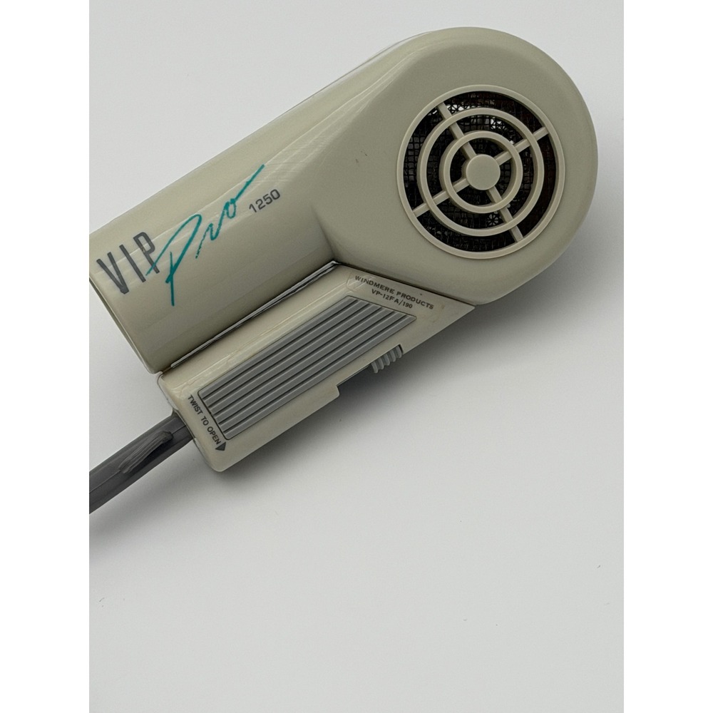 Windmere VIP Pro 1250 Folding Travel Hair Dryer Dual Voltage VP-12FA/190 Vintage